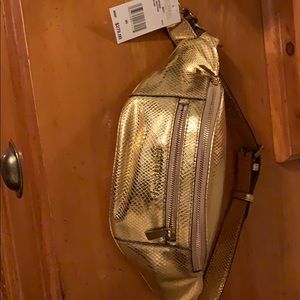 MD WAISTPACK LEATHER GOLD